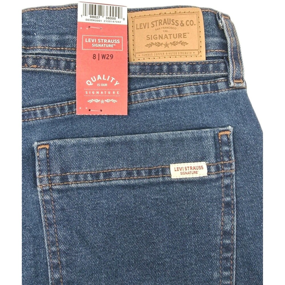 Levi Strauss Signature Vintage Inspired Tie Belted Wide Leg Jeans Women's 8/29 - Picture 13 of 15
